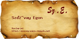 Szávay Egon névjegykártya